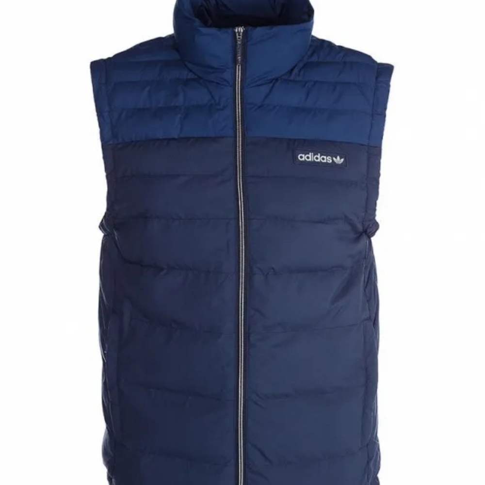 Adidas Men's Blue Puffer Vest - Picture 3 of 12